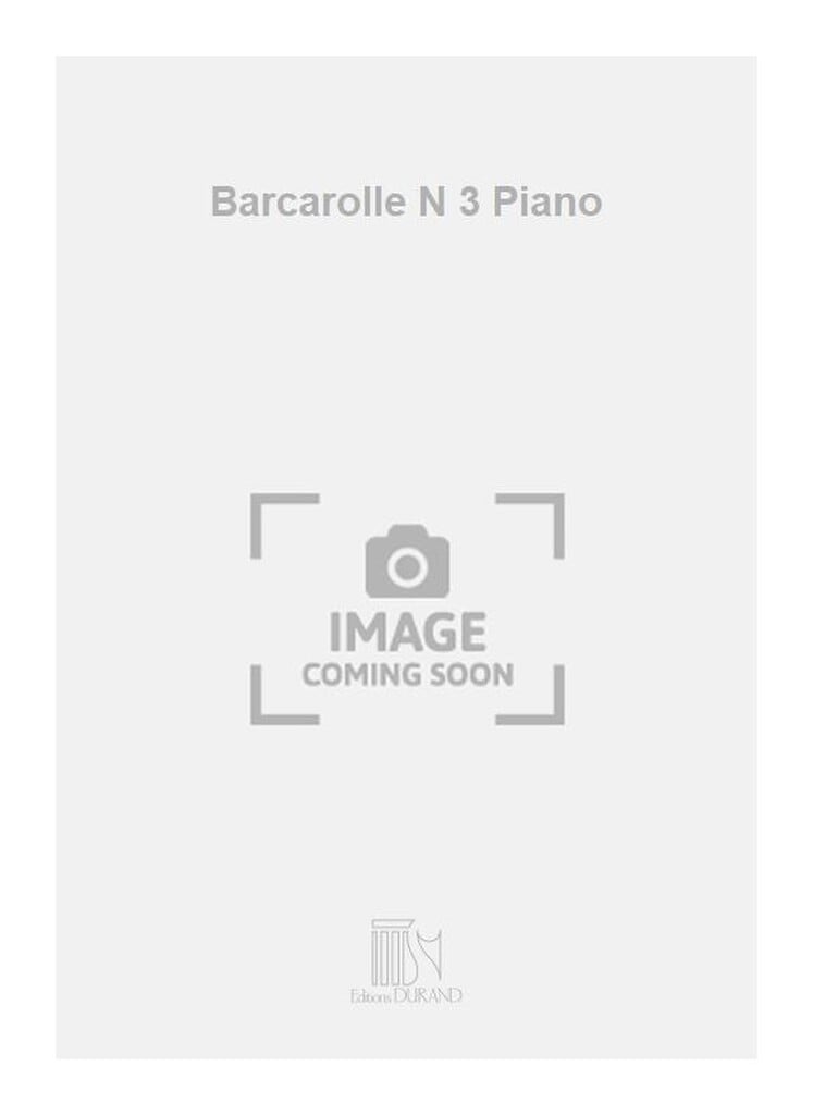 Barcarolle N 3 Piano
